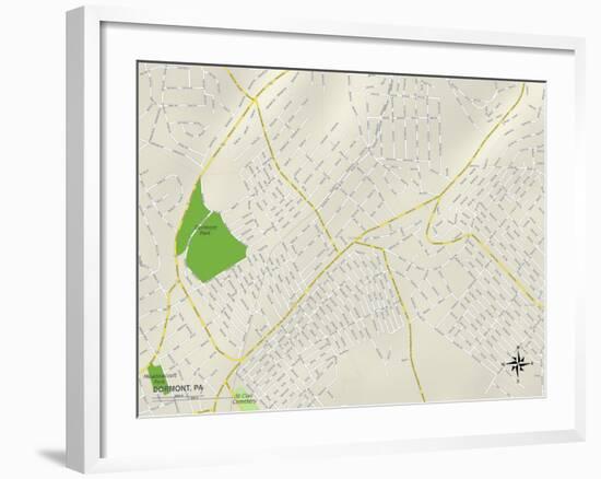 Political Map of Dormont, PA-null-Framed Art Print