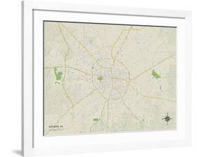 Political Map of Dothan, AL-null-Framed Art Print