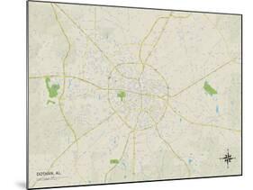 Political Map of Dothan, AL-null-Mounted Art Print