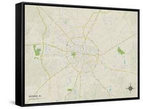 Political Map of Dothan, AL-null-Framed Stretched Canvas