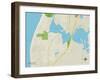 Political Map of Douglas, MI-null-Framed Art Print