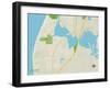 Political Map of Douglas, MI-null-Framed Art Print