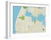 Political Map of Douglas, MI-null-Framed Art Print