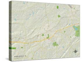 Political Map of Douglasville, GA-null-Stretched Canvas