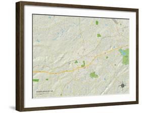 Political Map of Douglasville, GA-null-Framed Art Print