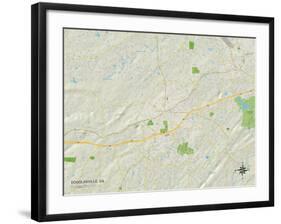 Political Map of Douglasville, GA-null-Framed Art Print