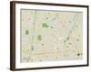 Political Map of Downey, CA-null-Framed Art Print