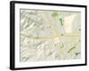 Political Map of Dublin, CA-null-Framed Art Print