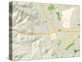 Political Map of Dublin, CA-null-Stretched Canvas