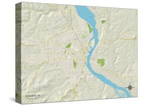 Political Map of Dubuque, IA-null-Stretched Canvas