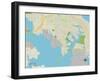 Political Map of Dundalk, MD-null-Framed Art Print