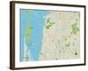 Political Map of Dunedin, FL-null-Framed Art Print