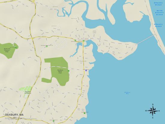 Political Map of Duxbury, MA