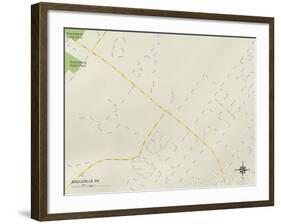 Political Map of Eagleville, PA-null-Framed Art Print