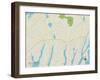 Political Map of East Falmouth, MA-null-Framed Art Print