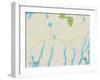 Political Map of East Falmouth, MA-null-Framed Art Print