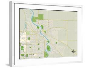 Political Map of East Grand Forks, MN-null-Framed Art Print