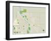 Political Map of East Grand Forks, MN-null-Framed Art Print