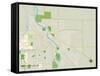 Political Map of East Grand Forks, MN-null-Framed Stretched Canvas