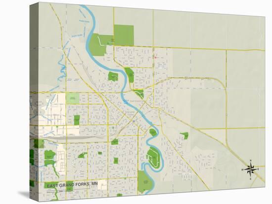 Political Map of East Grand Forks, MN-null-Stretched Canvas