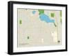 Political Map of East Grand Rapids, MI-null-Framed Art Print