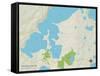 Political Map of East Gull Lake, MN-null-Framed Stretched Canvas