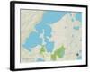 Political Map of East Gull Lake, MN-null-Framed Art Print