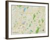 Political Map of East Hanover, NJ-null-Framed Art Print