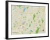 Political Map of East Hanover, NJ-null-Framed Art Print