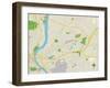 Political Map of East Hartford, CT-null-Framed Art Print