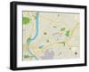 Political Map of East Hartford, CT-null-Framed Art Print