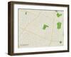 Political Map of East Rochester, NY-null-Framed Art Print