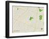 Political Map of East Rochester, NY-null-Framed Art Print