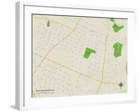 Political Map of East Rochester, NY-null-Framed Art Print