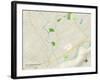 Political Map of East Stroudsburg, PA-null-Framed Art Print