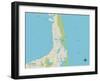 Political Map of Eastham, MA-null-Framed Art Print