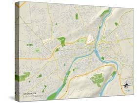 Political Map of Easton, PA-null-Stretched Canvas