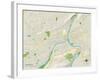 Political Map of Easton, PA-null-Framed Art Print