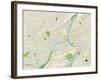 Political Map of Easton, PA-null-Framed Art Print