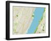 Political Map of Edgewater, NJ-null-Framed Art Print