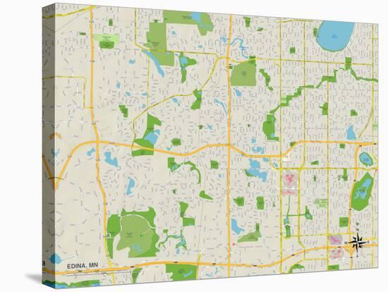 Political Map of Edina, MN-null-Stretched Canvas