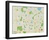 Political Map of Edina, MN-null-Framed Art Print