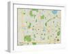 Political Map of Edina, MN-null-Framed Art Print