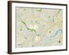 Political Map of Edison, NJ-null-Framed Art Print