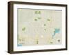 Political Map of Edmond, OK-null-Framed Art Print