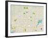 Political Map of Edmond, OK-null-Framed Art Print