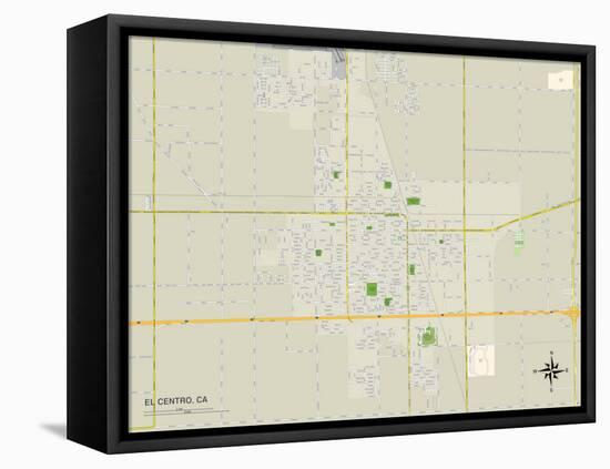 Political Map of El Centro, CA-null-Framed Stretched Canvas