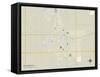 Political Map of El Centro, CA-null-Framed Stretched Canvas