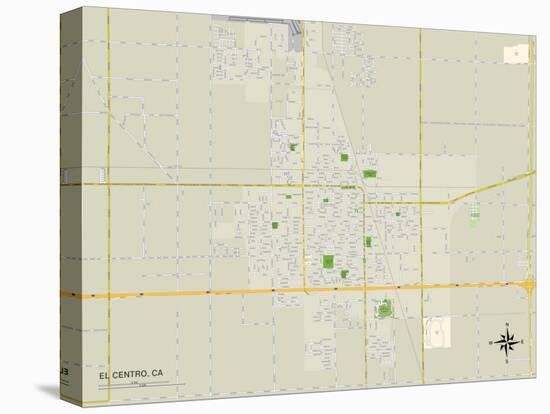 Political Map of El Centro, CA-null-Stretched Canvas