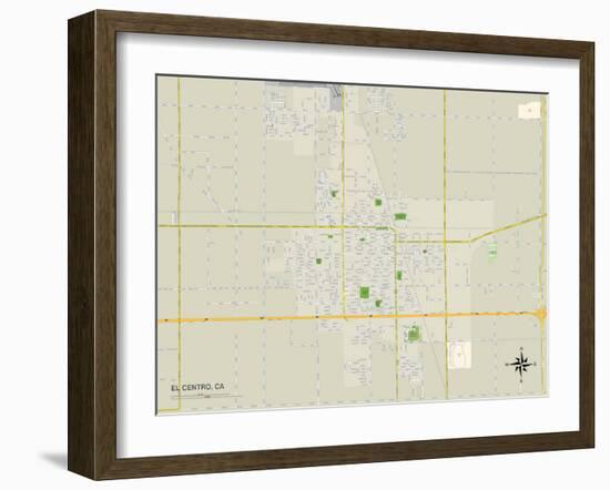 Political Map of El Centro, CA-null-Framed Art Print